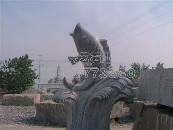石雕動(dòng)物,石雕魚(yú),石雕連年有余
