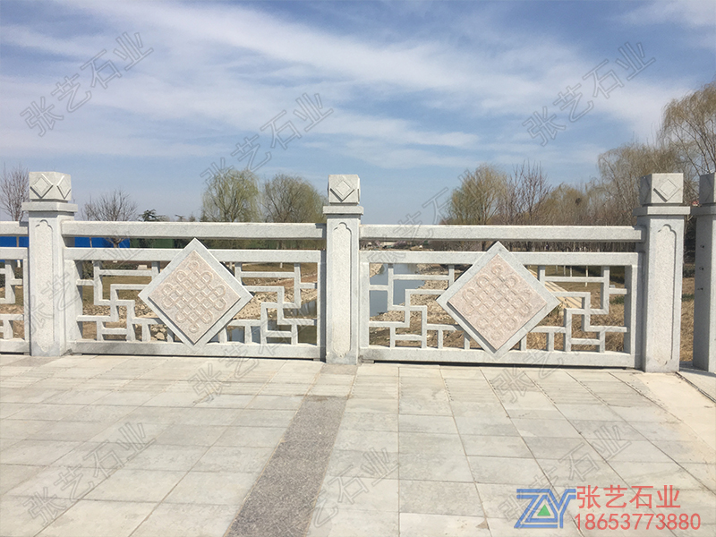 花崗巖鏤空石欄桿-河道石護欄