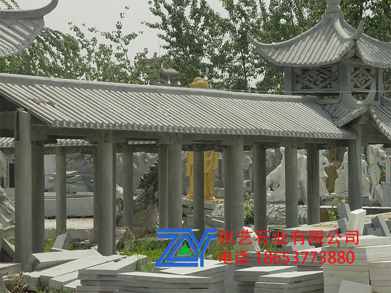 石亭子，石頭長廊