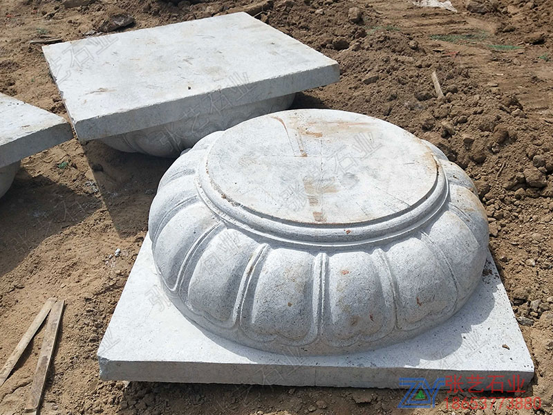 芝麻白柱基石-柱頂石-柱礎石廠家