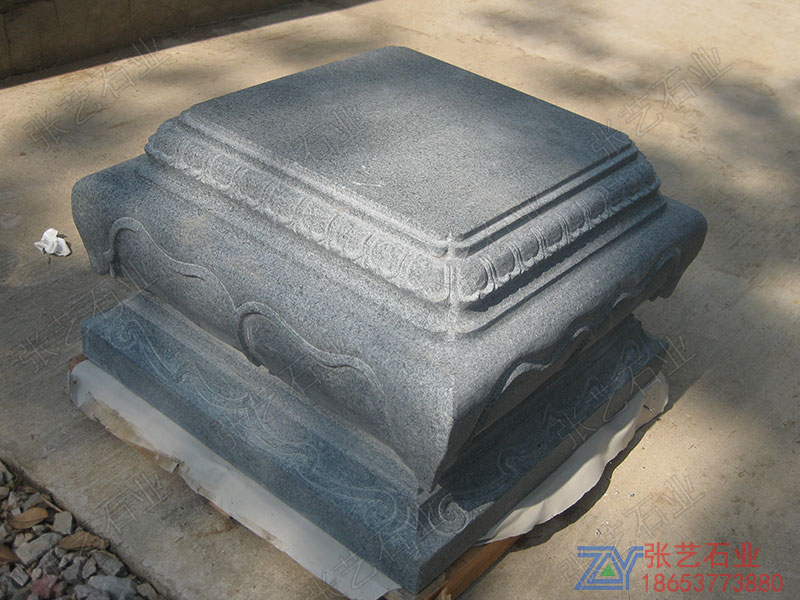 花崗巖方形柱頂石加工