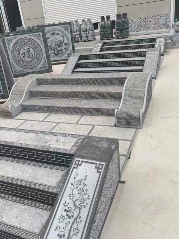 戶外青石祥云臺(tái)階石