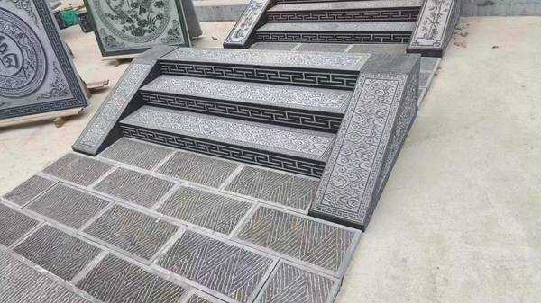 天然青石祥云踏步石臺(tái)階